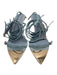 AZALEA WANG Light Wash textile upper Denim Buckle Strappy Pointed Toe Sandals Light Wash