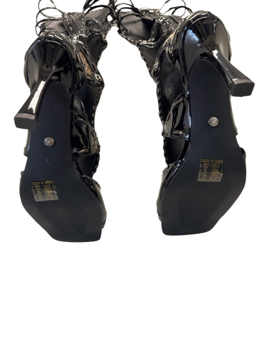 AZALEA WANG Shoe Size 9 Black & Brown PU Leather Upper Snake Print Boots Black & Brown / 9
