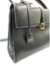 Saint Laurent Black Leather Flap Top Handle Gold Hardware Crossbody Strap Bag Black / Medium