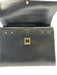 Saint Laurent Black Leather Flap Top Handle Gold Hardware Crossbody Strap Bag Black / Medium