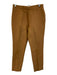 Oscar de la Renta Size 2 Tan Brown Cotton Blend High Rise Side Zip Tapered Pants Tan Brown / 2