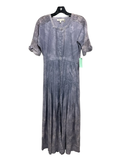 Love Shack Fancy Size Small Faded Purple Cotton Short Sleeve Lace Detail Dress Faded Purple / Small