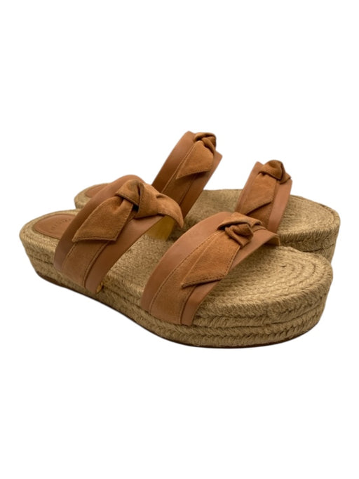 Alexandre Birman Shoe Size 38.5 Pink Brown Leather Upper open toe Espadrille Pink Brown / 38.5