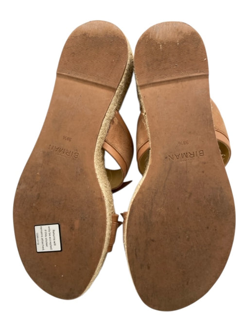 Alexandre Birman Shoe Size 38.5 Pink Brown Leather Upper open toe Espadrille Pink Brown / 38.5