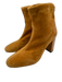 Stuart Weitzman Shoe Size 8 Camel Tan Suede Leather Ankle Block Heel Booties Camel Tan / 8