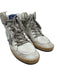 Golden Goose Shoe Size 40 White & Silver Leather Glitter High Top Sneakers White & Silver / 40