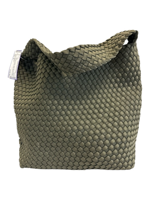 Naghedi Dark Olive Green Nylon Woven Pouch included Shoulder Strap Bag Dark Olive Green / M