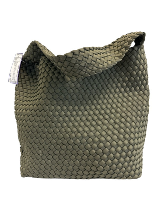 Naghedi Dark Olive Green Nylon Woven Pouch included Shoulder Strap Bag Dark Olive Green / M