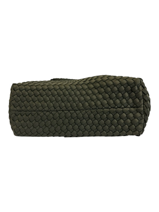 Naghedi Dark Olive Green Nylon Woven Pouch included Shoulder Strap Bag Dark Olive Green / M