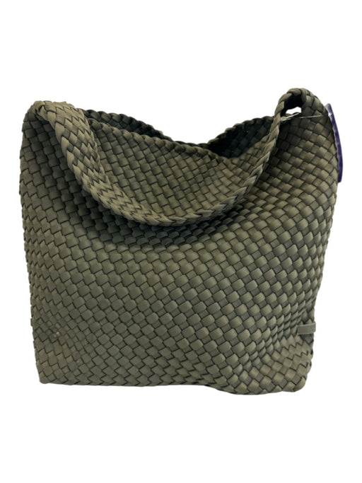 Naghedi Dark Olive Green Nylon Woven Pouch included Shoulder Strap Bag Dark Olive Green / M