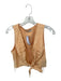 Abercrombie & Fitch Size S Peach Linen Blend Vest Tie Front Cropped Top Peach / S