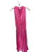 A.L.C. Size 6 Hot pink Polyester Satin Plisse Sleeveless High Neck Gown Hot pink / 6