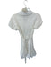 Fanco Size S White Cotton Eyelet Collar Puff Sleeve Ruffle Hem Dress White / S