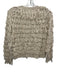 The Great Size 0 Light Beige Viscose Long Sleeve Fringe Tiered Cardigan Light Beige / 0