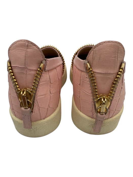 Giuseppe Zanotti Shoe Size 35.5 Pink Leather Upper Zip Detail Slip On Shoes Pink / 35.5