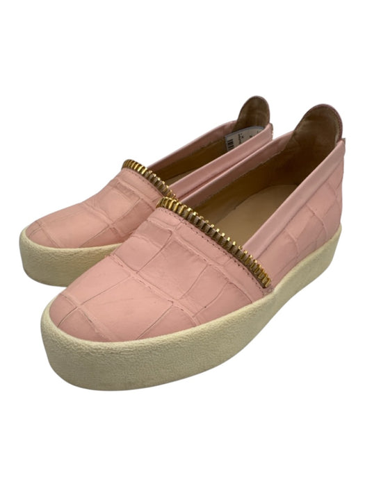 Giuseppe Zanotti Shoe Size 35.5 Pink Leather Upper Zip Detail Slip On Shoes Pink / 35.5