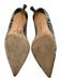 Manolo Blahnik Shoe Size 36 Black & White Canvas & Leather Pointed Toe Pumps Black & White / 36