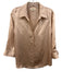 L'agence Size Small Blush Pink Silk Long Sleeve Button Front Satin Collar Top Blush Pink / Small