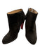 Christian Louboutin Shoe Size 36.5 Dark Brown Leather Suede Almond Toe Booties Dark Brown / 36.5