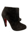 Christian Louboutin Shoe Size 36.5 Dark Brown Leather Suede Almond Toe Booties Dark Brown / 36.5