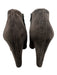 Christian Louboutin Shoe Size 36.5 Dark Brown Leather Suede Almond Toe Booties Dark Brown / 36.5