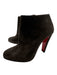 Christian Louboutin Shoe Size 36.5 Dark Brown Leather Suede Almond Toe Booties Dark Brown / 36.5