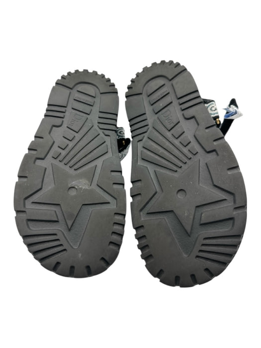 Christian Dior Shoe Size 36 Blue, White, Black Leather & Textile Velcro Sandals Blue, White, Black / 36