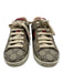 Gucci Shoe Size 34.5 Tan, Blue, Red Coated Canvas Metallic Guccissima Sneakers Tan, Blue, Red / 34.5