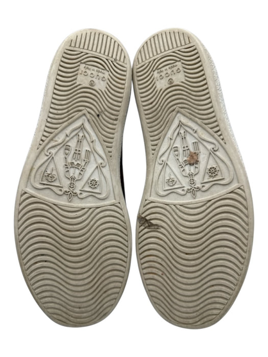 Gucci Shoe Size 34.5 Tan, Blue, Red Coated Canvas Metallic Guccissima Sneakers Tan, Blue, Red / 34.5