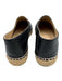 Chanel Shoe Size 36 Black & Beige Lambskin Jute Stitched Logo Espadrille Flats Black & Beige / 36
