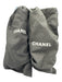 Chanel Shoe Size 36 Black & Beige Lambskin Jute Stitched Logo Espadrille Flats Black & Beige / 36