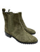 Manolo Blahnik Shoe Size 35.5 Green & Black Leather Upper Suede Chelsea Booties Green & Black / 35.5