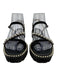 Jimmy Choo Shoe Size 35.5 Black & Silver Leather Foam Sole Studded Sandals Black & Silver / 35.5