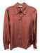 Momoni Size 38 purple & orange Silk Long Sleeve Geometric Print Button Front Top purple & orange / 38
