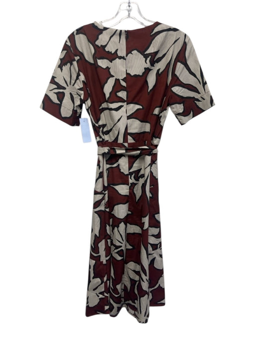 S Max Mara Size Est Small Red, Black, White Cotton Blend Short Sleeve Dress Red, Black, White / Est Small