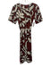 S Max Mara Size Est Small Red, Black, White Cotton Blend Short Sleeve Dress Red, Black, White / Est Small