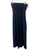 Zara Size XS Dark Wash Cotton Blend Strapless Belt Loops Pleated Midi Dress Dark Wash / XS