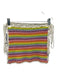 Lovers + Friends Size Small Rainbow Rayon Blend Lace Up Crochet Mini Skirt Set Rainbow / Small