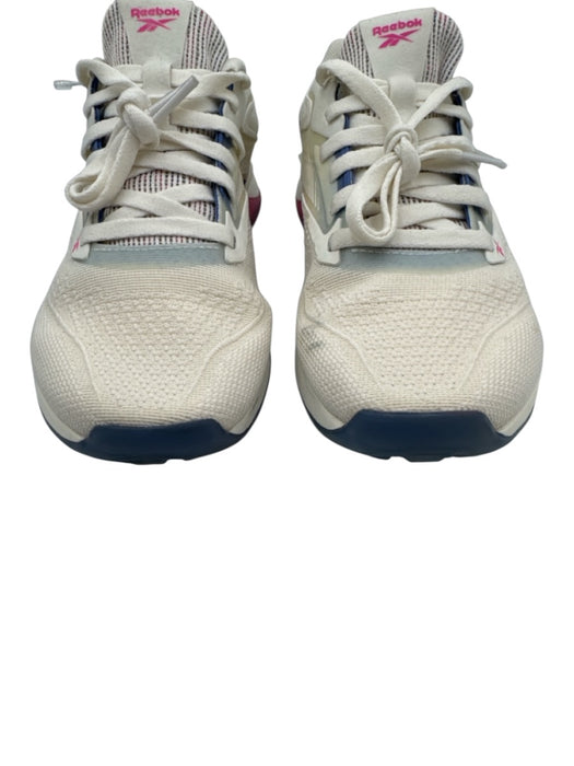 Reebok Shoe Size 6 Pink, Blue, White Synthetic Lace Up Mesh Low Top Sneakers Pink, Blue, White / 6