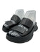 Givenchy Shoe Size 37 Black Leather 2 Strap Velcro Rubber Sole Slides Sandals Black / 37