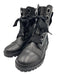 Zadig & Voltaire Shoe Size 36 Black Leather Silver Hardware Lace Up Moto Boots Black / 36