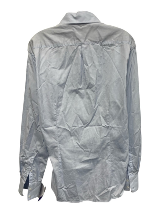 Brunello Cucinelli Size L Light blue Cotton Solid Button up Long Sleeve Shirt Light blue / L