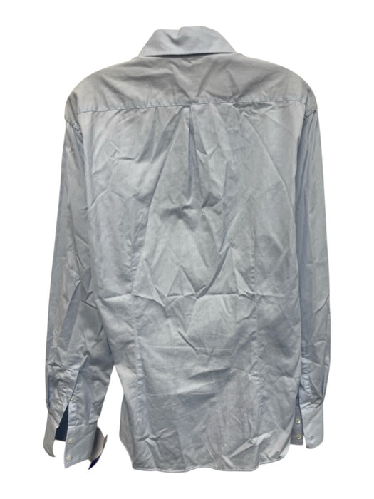 Brunello Cucinelli Size L Light blue Cotton Solid Button up Long Sleeve Shirt Light blue / L