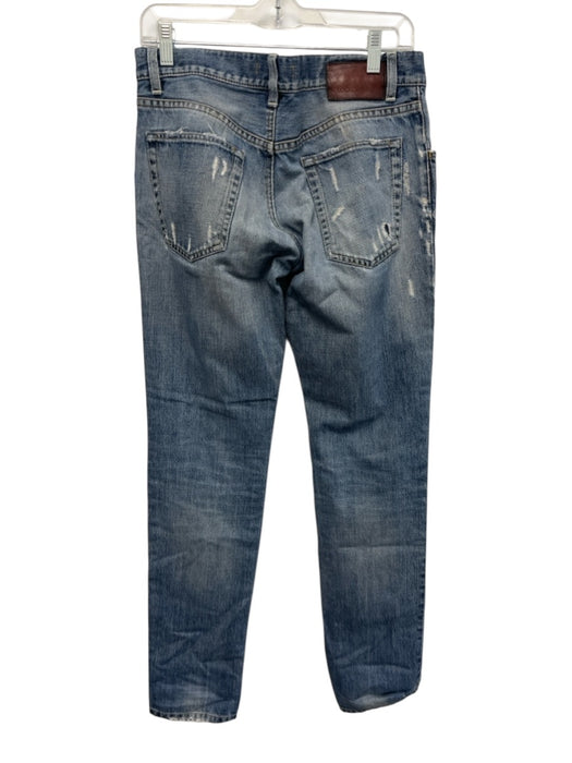 Dolce & Gabbana Size 46 Light Wash Cotton Distressed Jean Skinny Men's Pants Light Wash / 46