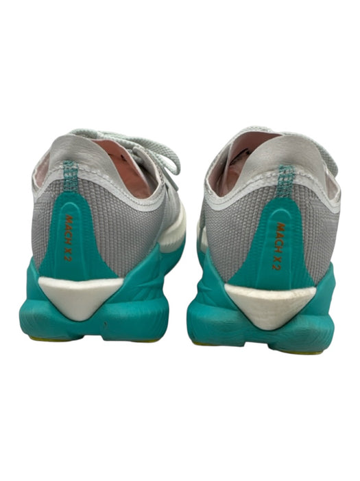 Hoka Shoe Size 11 Gray, White, Blue Nylon Blend Rubber Sole Color Block Sneakers Gray, White, Blue / 11