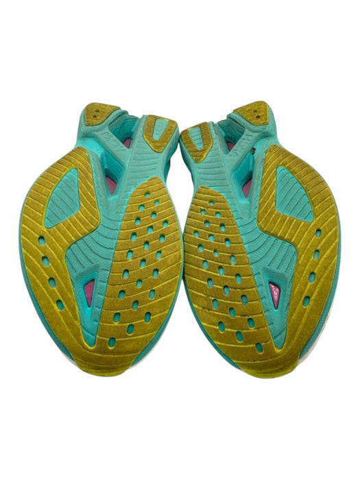Hoka Shoe Size 11 Gray, White, Blue Nylon Blend Rubber Sole Color Block Sneakers Gray, White, Blue / 11