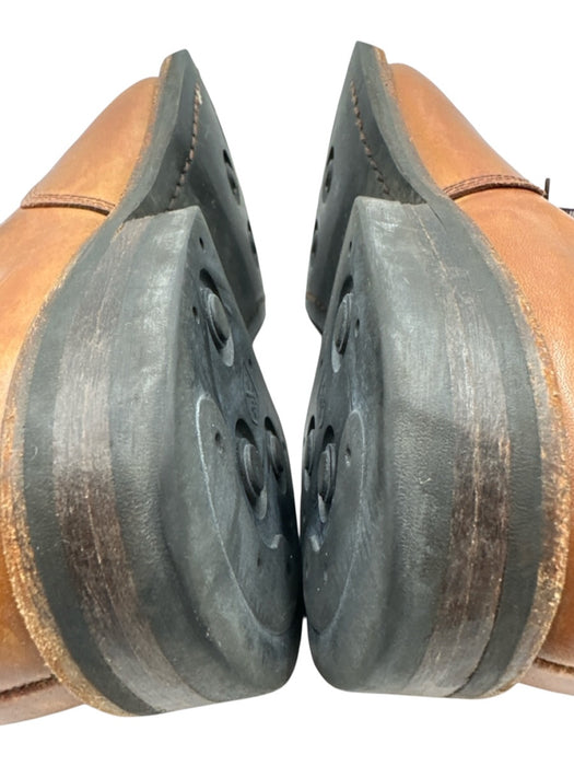 Allen Edmonds Shoe Size 9 Brown Leather Solid Dress Cap Toe Men's Shoes Brown / 9