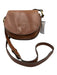Frye Brown Leather Magnetic  Flap Brass Hardware Crossbody Bag Brown / XS
