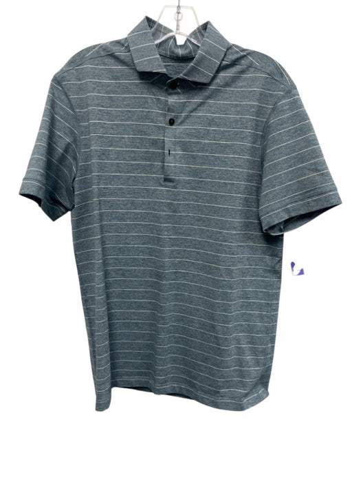 Lululemon Size Est M Green & White Synthetic Heathered Athletic Short Sleeve Green & White / Est M