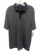 Lululemon Size Est M Black & Gray Synthetic Solid Polo Athleisure Short Sleeve Black & Gray / Est M
